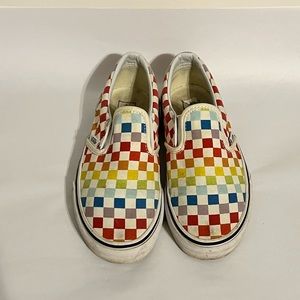 RAINBOW CHECKERED VANS